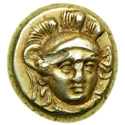 Lesbos, Mytilene, c. 377-326 BC. Electrum Hekte (2.55 g). EF