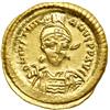 Image 1 : Justinian I, 527-565. Gold Solidus (4.42 g) minted at Constantinople. AEF