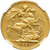 Image 2 : Australia. Sovereign, 1887-M. NGC AU50