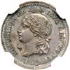Image 1 : Colombia. Pattern Gold Peso Struck in Silver, 1858. NGC MS62