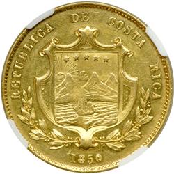 Costa Rica. 1/2 Onza, 1850-JB. NGC AU50