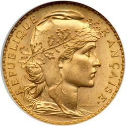 France. 20 Francs, 1910. NGC MS66