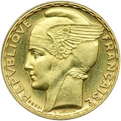 France. Essai Gold 100 Francs Piefort, 1929. NGC MS62