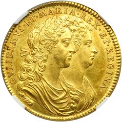 Great Britain. Coronation Gold Medal, 1689. NGC MS62