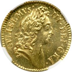 Great Britain. Half Guinea, 1698. NGC MS63