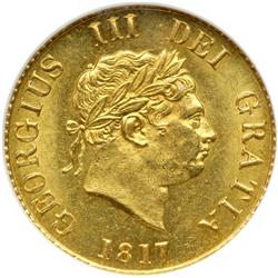 Great Britain. Half Sovereign, 1817. NGC MS64