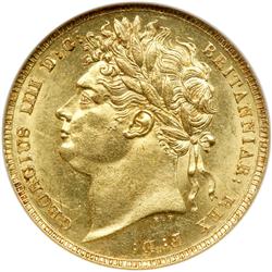 Great Britain. Sovereign, 1825. NGC MS62