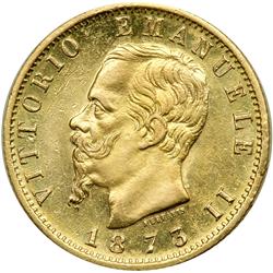 Italy. 20 Lire, 1873-R. EF