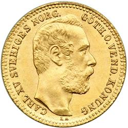 Sweden. 1 Carolin - 10 Francs, 1868. NGC MS64