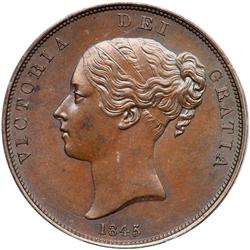 Great Britain. Penny, 1845. PCGS MS64