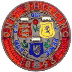 Great Britain. Group of Enamel Shillings, 1887, 1893 and 1896
