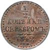 Image 2 : Russia. 1/2 Kopek, 1842-SPM. PCGS MS63