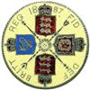 Image 1 : Great Britain. Enamel Double Florin, 1887