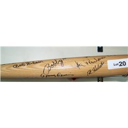 Multi Signed Bat including Bob Gibson, etc.