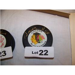Bobby Hull Signed Chicago Blackhawks Puck.