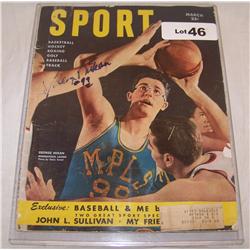 George Mikan Double Signed Vintage Sports Magezine. March 1950.