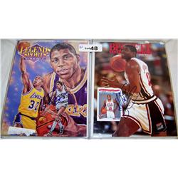 (2 X The Money) Two Signed Magic Johnson Magezines.