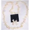 Image 1 : Genuine Hand Knotted Pearl 32" Necklace and Earring Set (8-10mm)