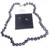 Image 1 : Genuine Hand Knotted 18" Pearl Necklace & Earring Set (8-9mm)