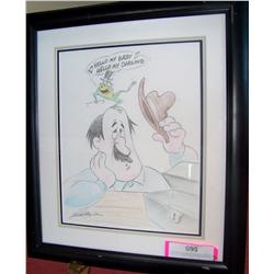Original Drawing by Looney Tunes Artist Kirk Mueller Featuring Michigan J. Frog.