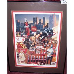 Coca Cola "Over 100 Years of Refreshment" Poster. Signed Paul Miller 1017/2500. Ltd. Ed.