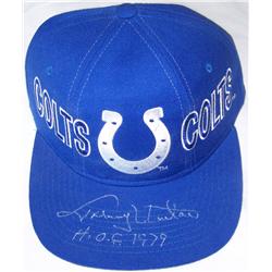Johnny Unitas Signed Balitmore Colts Hat.