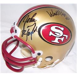 Multi Signed 49ers Mini Helmet. Includes: John Taylor, Guy McIntyre, and Wendell Tyler.
