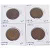 Image 1 : (4X The Bid) US Large Cent. VF-XF Cond. 1851, 1852, 1853, 1854.