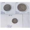 Image 1 : US Capped Set. 1831 Half Dollar, 1818 Quarter, 1835 Dime.
