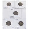 Image 1 : (5X The Bid) Liberty Nickels. 1883, 1897, 1899, 1905, 1906. VF+ to AU +