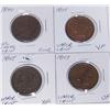 Image 1 : (4X The Bid) US Large Cents. 1840, 1844, 1845, 1847, VF-XF-Fine.