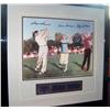 Image 1 : Triple signed photograph of Sam Snead, Gene Sarazen , Byron Nelson custom framed