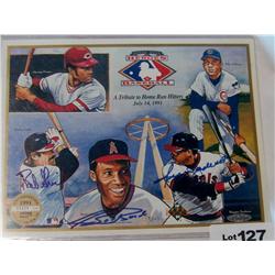 HEROES OF BASEBALL1991 Lmtd ed Upper Deck Collectors Series signed by Reggie Jackson,Bobby Bonds.