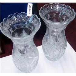 2 pc. Crystal Vases