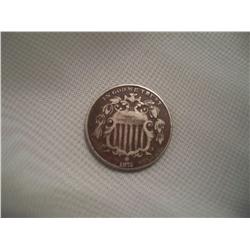 1872 Shield Type Nickel - F