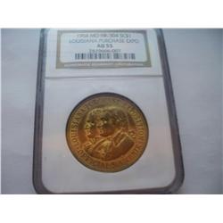 RARE 1904 $1 Louisiana Purchase Expo Souvenir Coin, AU-55 NGC