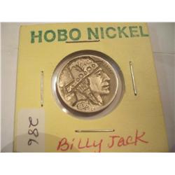 1936 Buffalo Hobo Nickel- Billy Jack - Signed J Allen