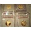 Image 1 : 4 Gold Plated Presidential $1 Coins, 1st Day of Issue, 2007/8