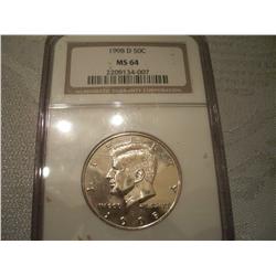 1998-D NGC Graded MS-64 Kennedy Half Dollar
