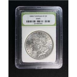 1896-P BU MORGAN SILVER DOLLAR MS-65 GRADED