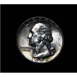 1956-p Washington Quarter 25c Grades Gem Uncirculated ms65