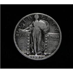1923-p Standing Liberty 25c Grades Fine+