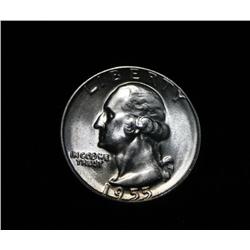 1955-p Washington Quarter 25c Grades Gem Uncirculated ms65