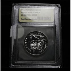 1993-p Proof WWII Commemorative Half Dollar 50c Graded PR70 DCAM