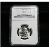 Image 1 : NGC 1949-p Washington Quarter 25c Graded Gem Uncirculated ms65