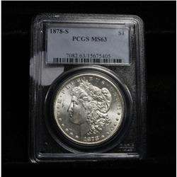 PCGS 1878-s Morgan Dollar Graded Select Uncirculated ms63