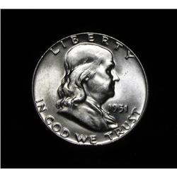 1951-p Franklin Half Dollar 50c Grades Choice Uncirculated ms64