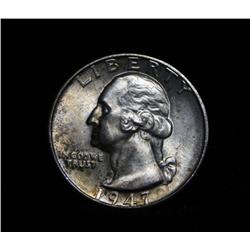 1947-p Washington 25c Grades Choice Uncirculated ms64