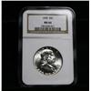 Image 1 : NGC 1958-p Franklin Half Dollar grades Choice Uncirculated ms64