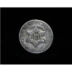 1852 3c Silver Piece Grades vf30